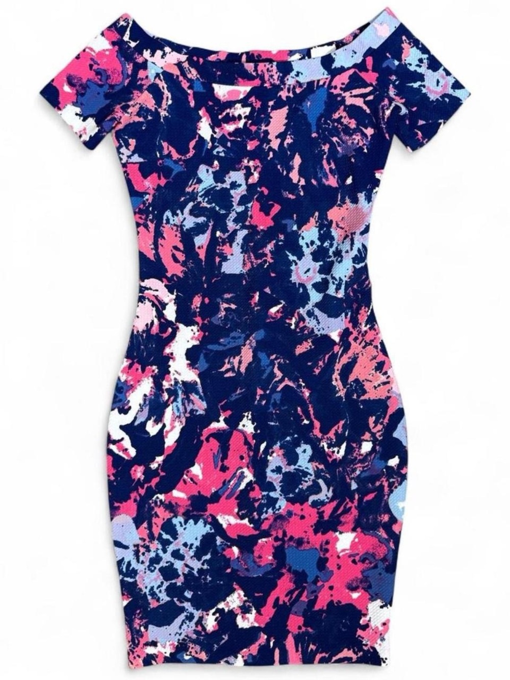 Design Lab by Lord & Taylor Off Shoulder Abstract Floral Dress XS